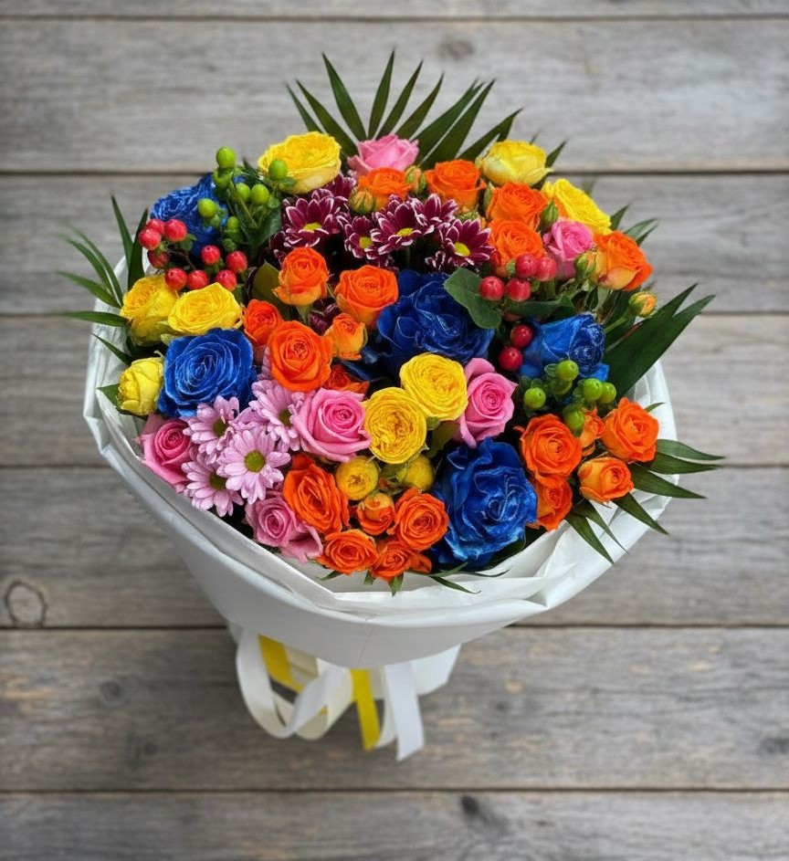 Букет цветов из: Розы и Хризантемы в Волгодонске