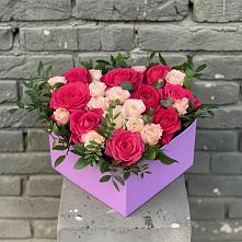 Цветочная композиция из Розы в коробке #REPLACE_PRED# Волгодонске