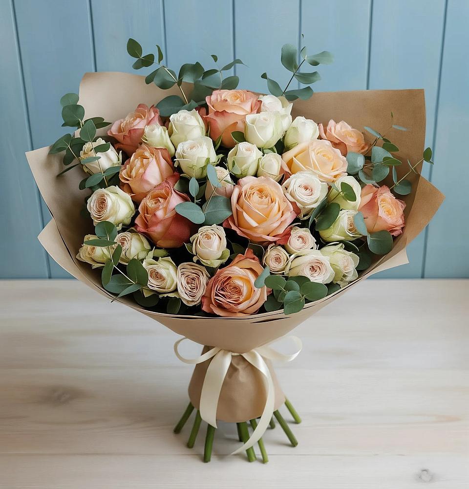 Букет цветов из: Альстромерии и Розы в Волгодонске