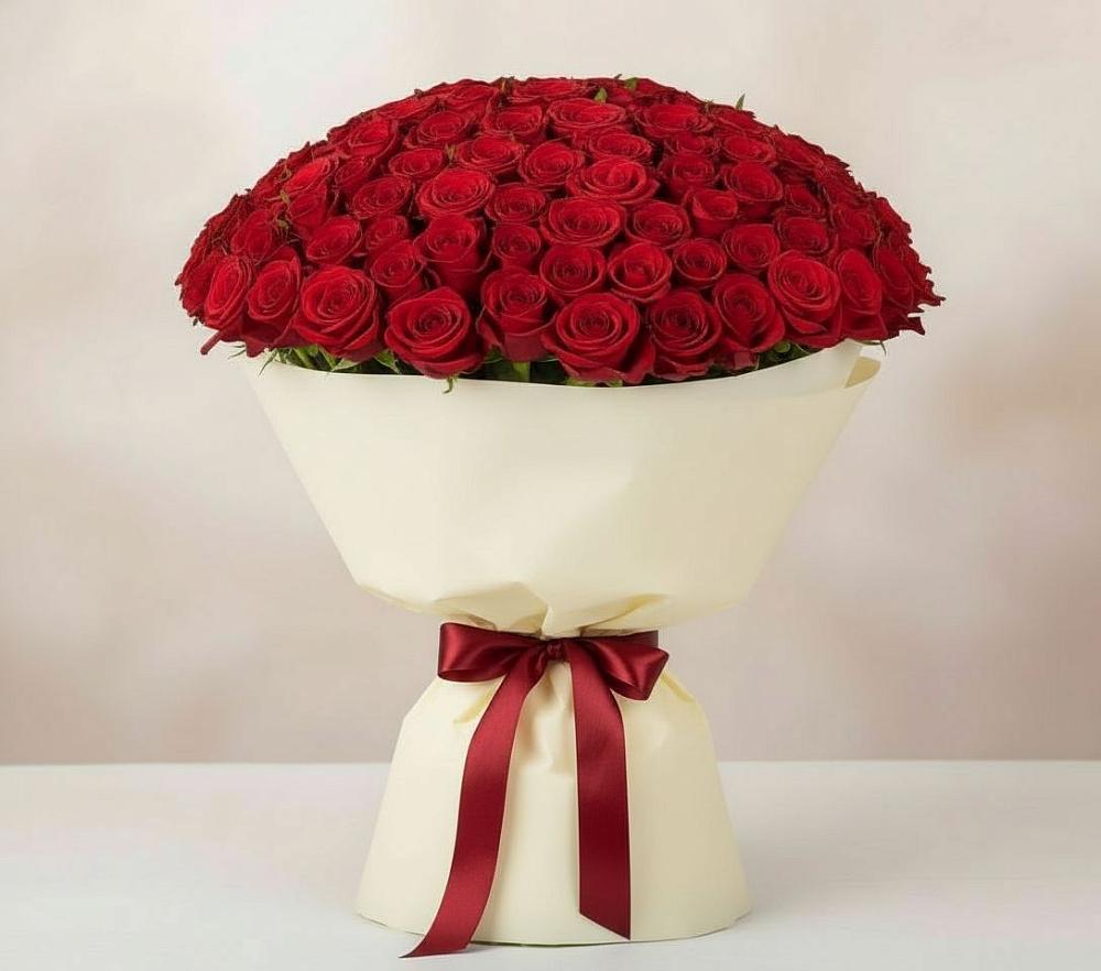 Букет 101 Красная роза Милано в Волгодонске
