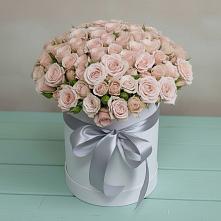 Цветочная композиция из Розы в шляпной коробке #REPLACE_PRED# Волгодонске