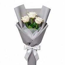 Букет 3 белые розы в Волгодонске