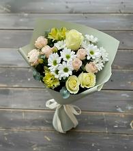 Букет цветов из:  Альстромерии, Розы и Хризантемы в Волгодонске